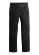 Thumbnail Jean 565 en coton noir uni avec une coupe ample et une taille mi-haute