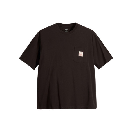 T-shirt en coton noir uni avec une coupe...
