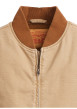 Thumbnail Veste sans manches en coton beige unie avec un col bomber et des grandes poches - Image 3
