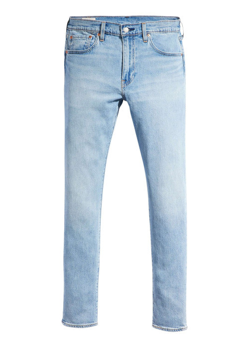 Jean 512 en coton bleu stone uni avec une coupe slim fit et une taille mi-haute