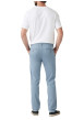 Thumbnail Chino en coton mélangé bleu uni à coupe slim avec une taille intermédiaire - Image 2
