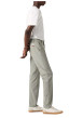 Thumbnail Chino en coton beige uni avec une coupe slim et des passants pour ceinture - Image 6