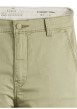 Thumbnail Chino en coton mélangé vert uni à coupe slim avec une taille intermédiaire - Image 3