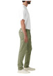 Thumbnail Chino en coton mélangé vert uni à coupe slim avec une taille intermédiaire - Image 6