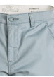 Thumbnail Bermuda chino en coton mélangé bleu uni à coupe droite avec des poches - Image 3