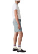 Thumbnail Bermuda chino en coton mélangé bleu uni à coupe droite avec des poches - Image 6