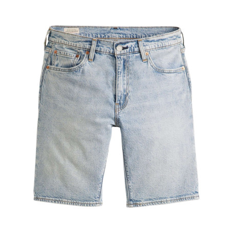 Short denim 405 en coton bleu stone uni avec...