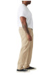 Thumbnail Chino en coton beige uni avec une coupe regular fit et des passants - Image 3