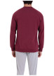 Thumbnail Pyjama long en coton bordeaux avec une coupe droite et un logo blanc imprimé - Image 2