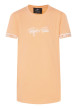 Thumbnail T-shirt pêche uni avec une coupe droite à col rond et des manches courtes