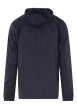 Thumbnail Coupe-vent à capuche bleu marine uni avec un col zippé et une coupe regular fit - Image 2