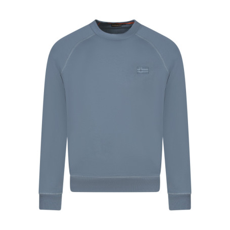 Sweat en coton gris uni coupe avec un col rond...