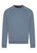 Thumbnail Sweat en coton gris uni coupe avec un col rond et le logo à la poitrine