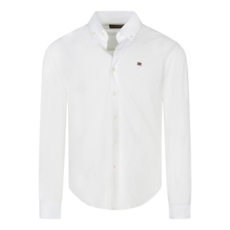 Chemise en coton blanche unie avec une coupe...