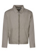 Thumbnail Blouson en coton beige uni avec une coupe droite et un col à revers