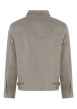 Thumbnail Blouson en coton beige uni avec une coupe droite et un col à revers - Image 2