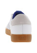 Thumbnail Tennis en cuir blanches et bleues à semelle marron avec lacets ronds tressés - Image 6