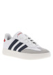 Thumbnail Tennis en cuir blanches à semelle écrue avec logo bleu et rouge - Image 3