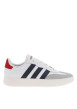 Thumbnail Tennis en cuir blanches à semelle écrue avec logo bleu et rouge