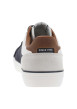 Thumbnail Tennis marines en cuir toile basse avec lacets plats, logo blanc et talon plat - Image 6