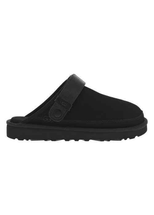 Mules en cuir noires à semelle crantée avec une...