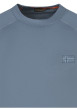 Thumbnail Sweat en coton gris uni coupe avec un col rond et le logo à la poitrine - Image 3