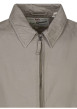 Thumbnail Blouson en coton beige uni avec une coupe droite et un col à revers - Image 3