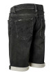 Thumbnail Short en coton anthracite uni avec une coupe droite et des passants - Image 2