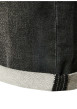 Thumbnail Short en coton anthracite uni avec une coupe droite et des passants - Image 3