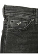 Thumbnail Short en coton anthracite uni avec une coupe droite et des passants - Image 4