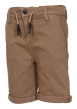 Thumbnail Short en coton camel uni avec une coupe droite et des passants