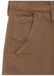 Thumbnail Short en coton camel uni avec une coupe droite et des passants - Image 3