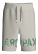 Thumbnail Short beige uni avec une coupe droite et un lien de serrage à la taille