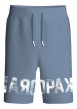 Thumbnail Short bleu uni avec une coupe droite à lien de serrage et des poches