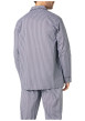 Thumbnail Pyjama long en coton bleu marine à motifs avec un col à revers et des poches - Image 2