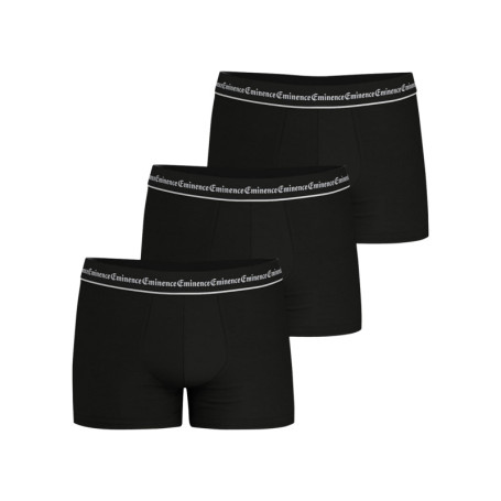 Lot de 3 boxers classiques en coton noirs unis...