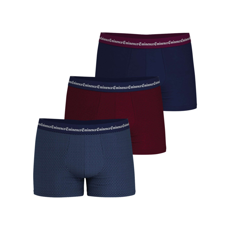 Eminence - Lot De 3 Boxers Classiques En Coton Bicolores à Petits Motifs - Multicolores