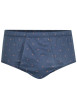 Thumbnail Slip en coton bleu marine à petits motifs avec une ceinture élastiquée