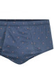 Thumbnail Slip en coton bleu marine à petits motifs avec une ceinture élastiquée - Image 3