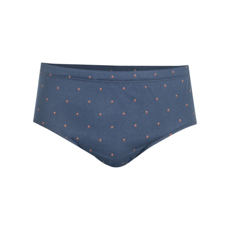 Slip en coton bleu marine à minis motifs avec...