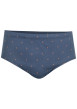 Thumbnail Slip en coton bleu marine à minis motifs avec une ceinture élastiquée