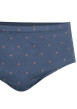 Thumbnail Slip en coton bleu marine à minis motifs avec une ceinture élastiquée - Image 3