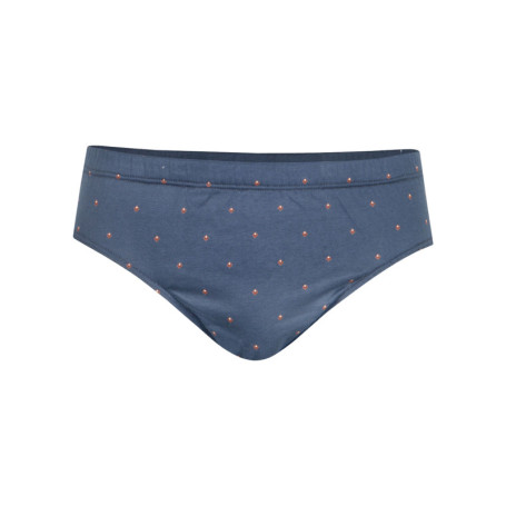 Slip en coton bleu marine à minis motifs avec...