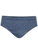 Thumbnail Slip en coton bleu marine à minis motifs avec une taille basse