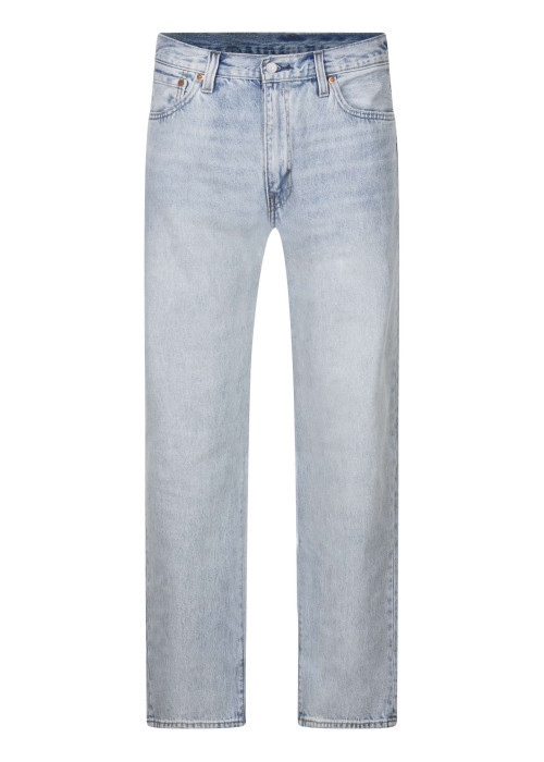 Jean 555 en coton bleu stone uni avec une coupe ample droite