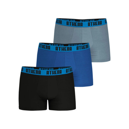 Lot de 3 boxers classiques en coton tricolores...