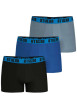 Thumbnail Lot de 3 boxers classiques en coton tricolores unis avec le nom de la marque