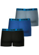 Thumbnail Lot de 3 boxers classiques en coton tricolores unis avec le nom de la marque - Image 2
