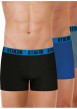 Thumbnail Lot de 3 boxers classiques en coton tricolores unis avec le nom de la marque - Image 3