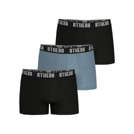 Lot de 3 boxers classiques en coton bicolores...